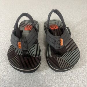 Reef Toddler Boys Little‎ Ahi Brown Thong Sandals Size 3/4